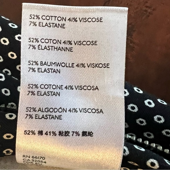 ANTHROPOLOGIE The Essential Slim Trousers Ankle Black White Polka Dot Size 2 - Picture 13 of 14